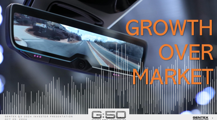 Gentex Investor Overview Q3 2024