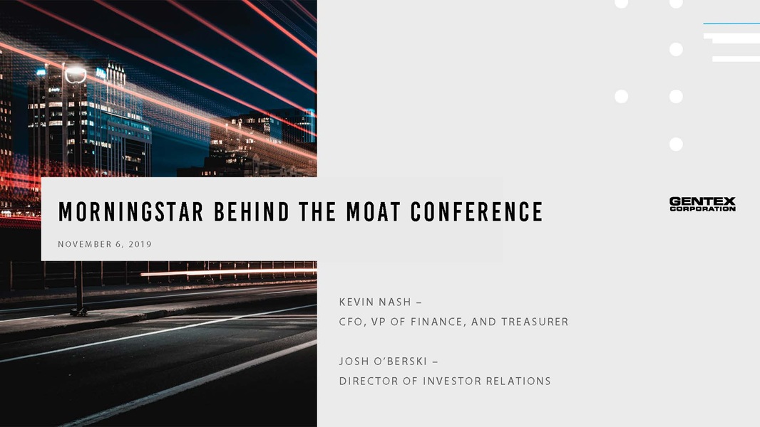 Morningstar Behind the Moat Conference Presentation